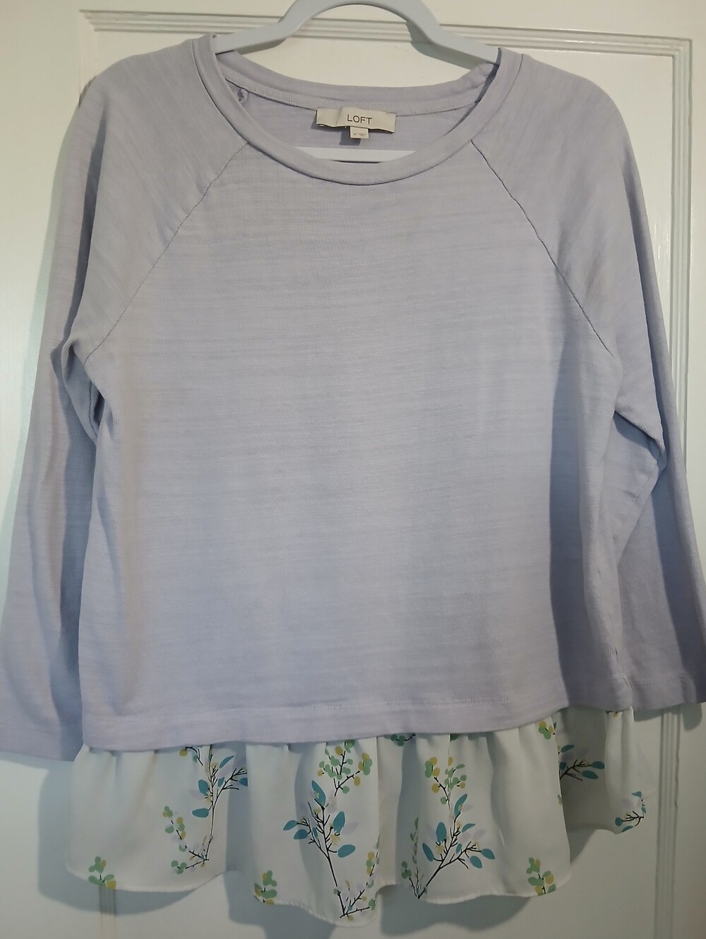 LOFT Layered Ruffle Hem Top - Picture 5 of 9